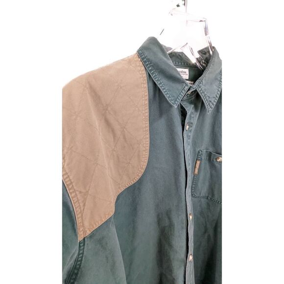 Columbia Men's Brown Embroidered Deer Canvas Shooting Shirt Green Size XL - Picture 5 of 10